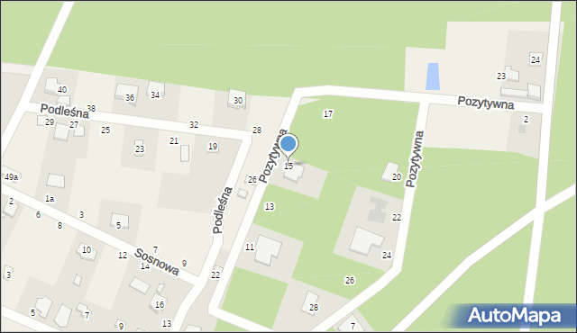 Pustkowa Góra, Pozytywna, 15, mapa Pustkowa Góra