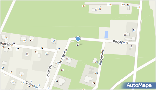 Pustkowa Góra, Pozytywna, 17, mapa Pustkowa Góra