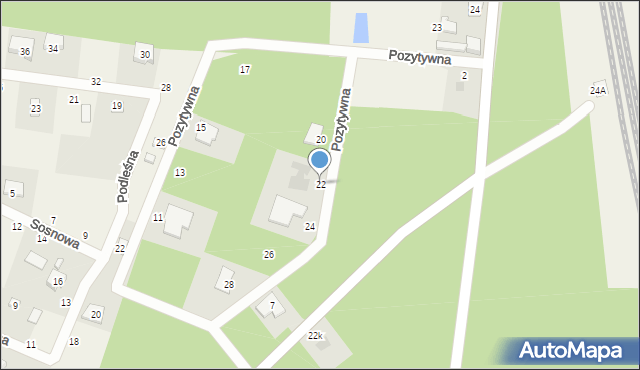 Pustkowa Góra, Pozytywna, 22, mapa Pustkowa Góra