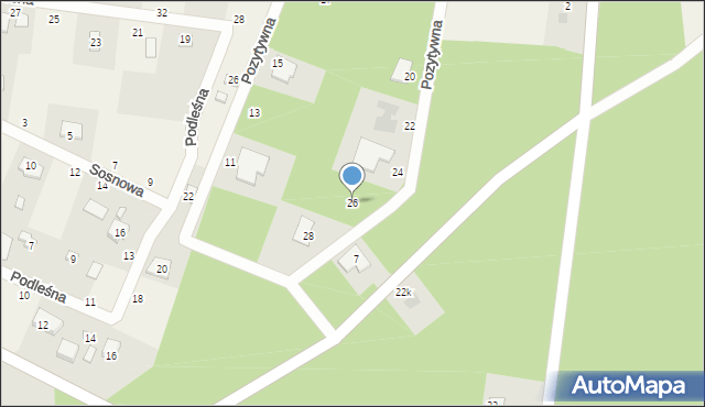 Pustkowa Góra, Pozytywna, 26, mapa Pustkowa Góra