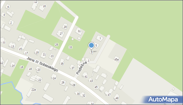 Puszcza Mariańska, Podleśna, 3, mapa Puszcza Mariańska