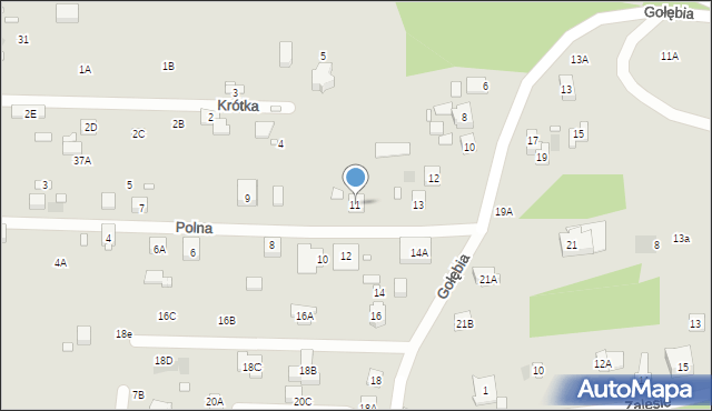 Puszczykowo, Polna, 11, mapa Puszczykowo