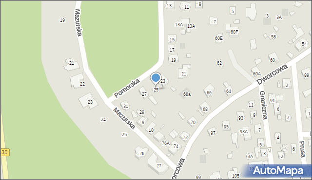 Puszczykowo, Pomorska, 25, mapa Puszczykowo