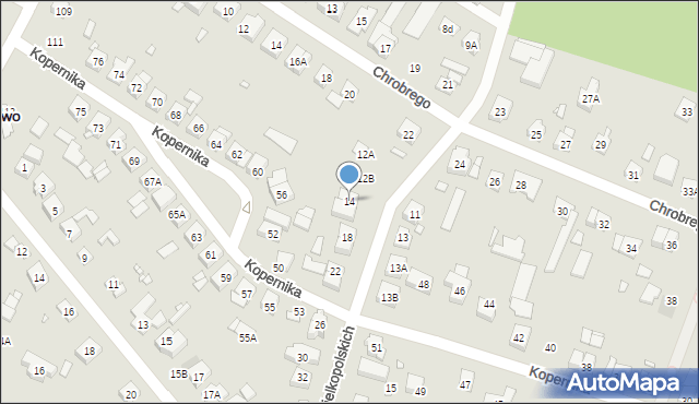 Puszczykowo, Powstańców Wielkopolskich, 14, mapa Puszczykowo