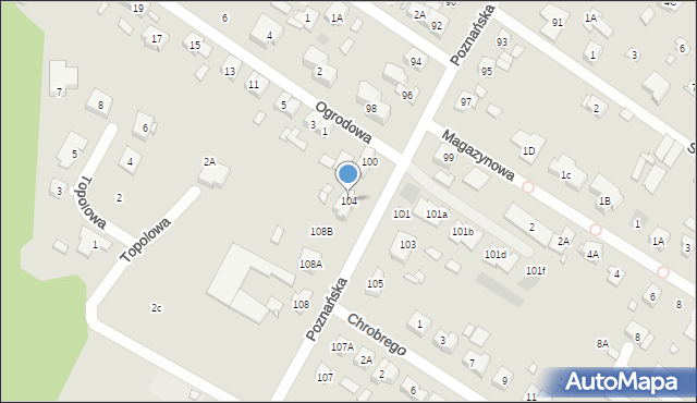 Puszczykowo, Poznańska, 104, mapa Puszczykowo