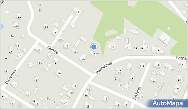 Puszczykowo, Poznańska, 12, mapa Puszczykowo