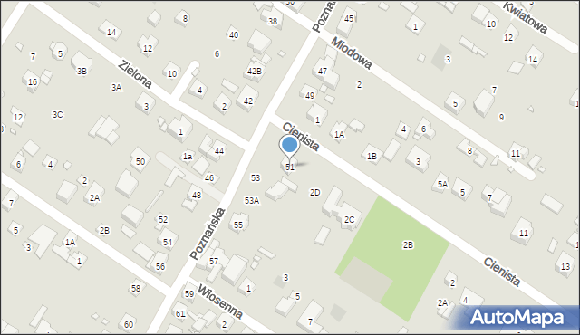 Puszczykowo, Poznańska, 51, mapa Puszczykowo