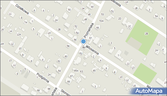 Puszczykowo, Poznańska, 59, mapa Puszczykowo