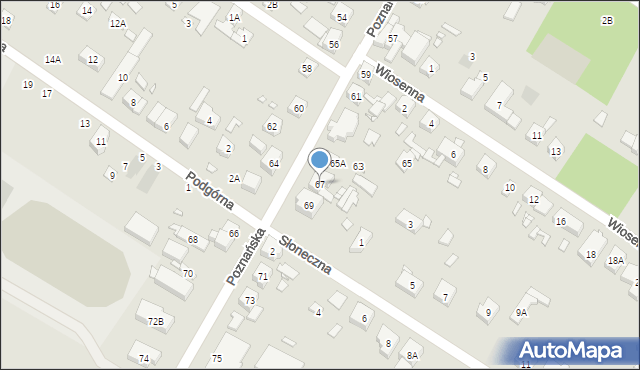 Puszczykowo, Poznańska, 67, mapa Puszczykowo