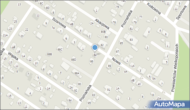 Puszczykowo, Poznańska, 84, mapa Puszczykowo