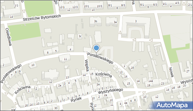 Pyskowice, Poniatowskiego, 2, mapa Pyskowice