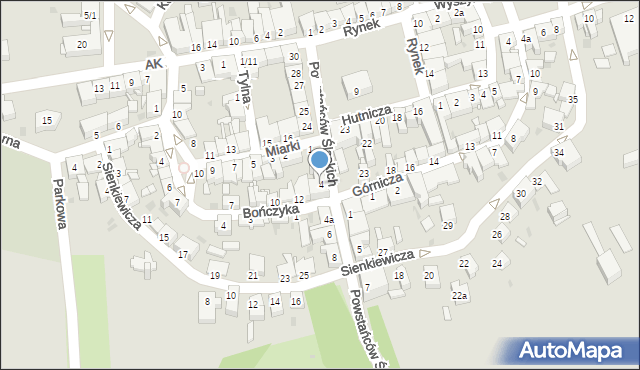 Pyskowice, Powstańców Śląskich, 4, mapa Pyskowice