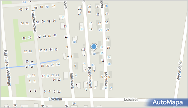 Pyskowice, Poziomkowa, 10, mapa Pyskowice