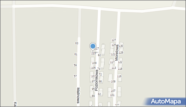 Pyskowice, Poziomkowa, 113, mapa Pyskowice