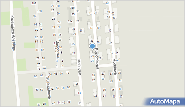 Pyskowice, Poziomkowa, 27, mapa Pyskowice