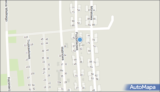 Pyskowice, Poziomkowa, 44, mapa Pyskowice