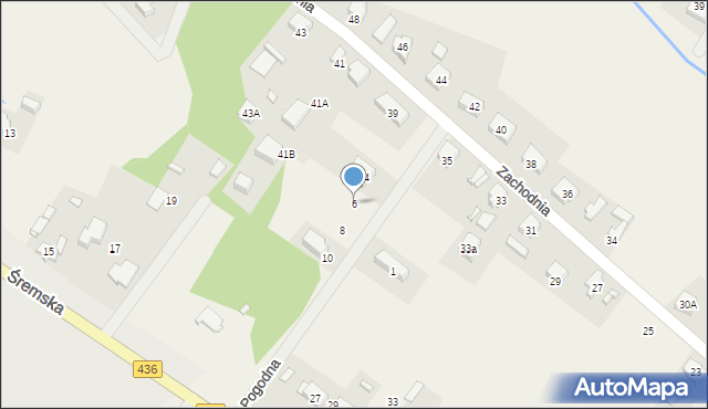 Pysząca, Pogodna, 6, mapa Pysząca