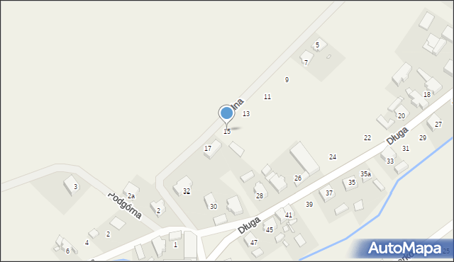 Pysząca, Polna, 15, mapa Pysząca