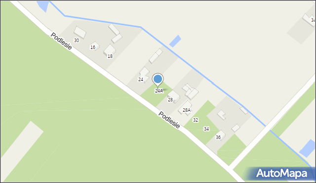 Pysznica, Podlesie, 24A, mapa Pysznica