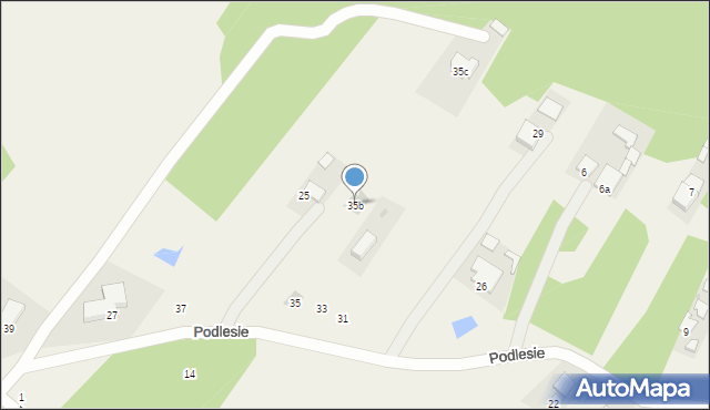 Pysznica, Podlesie, 35b, mapa Pysznica