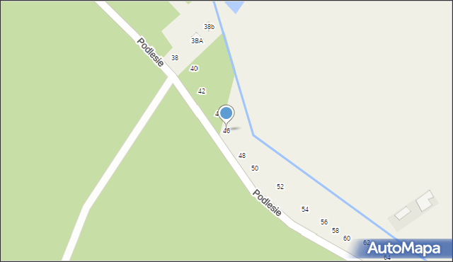 Pysznica, Podlesie, 46, mapa Pysznica