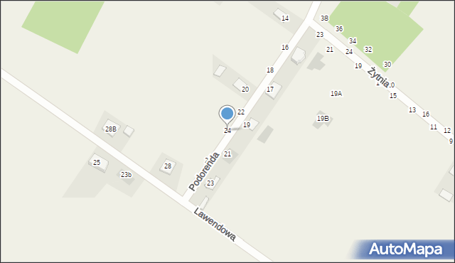 Pysznica, Podorenda, 24, mapa Pysznica