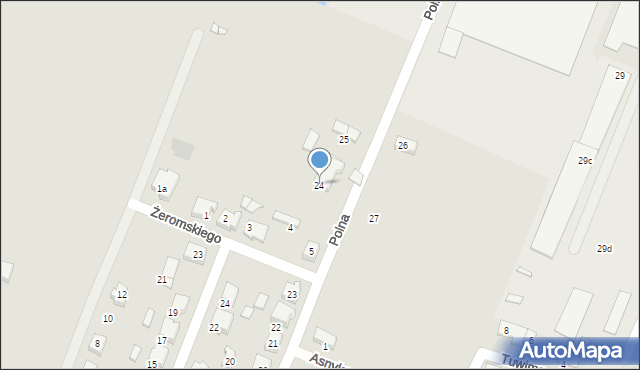 Pyzdry, Polna, 24, mapa Pyzdry