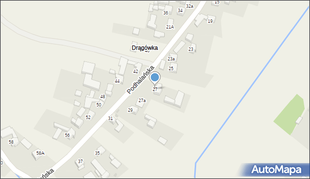 Pyzówka, Podhalańska, 27, mapa Pyzówka