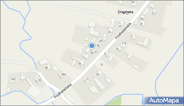 Pyzówka, Podhalańska, 52, mapa Pyzówka