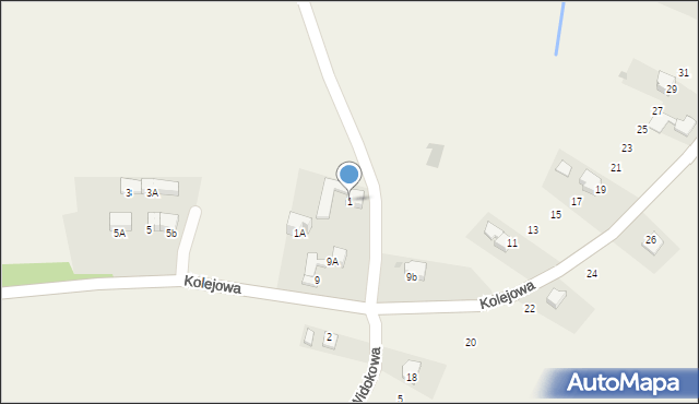 Pyzówka, Polna, 1, mapa Pyzówka