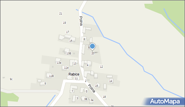 Pyzówka, Polna, 10, mapa Pyzówka