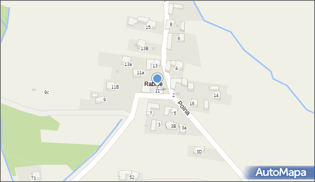 Pyzówka, Polna, 11, mapa Pyzówka