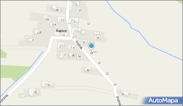 Pyzówka, Polna, 18, mapa Pyzówka