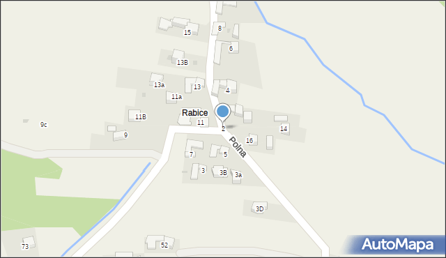 Pyzówka, Polna, 2, mapa Pyzówka