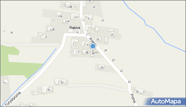 Pyzówka, Polna, 3a, mapa Pyzówka