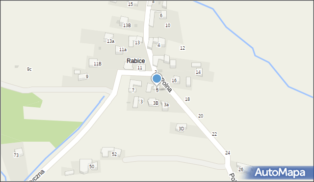 Pyzówka, Polna, 5, mapa Pyzówka