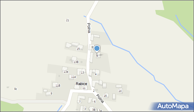 Pyzówka, Polna, 6, mapa Pyzówka