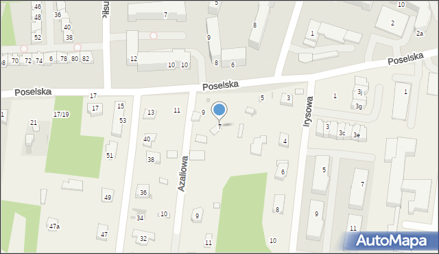 Rąbień AB, Poselska, 7, mapa Rąbień AB