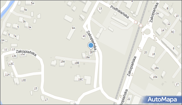 Rabka-Zdrój, Podhalańska, 19, mapa Rabka-Zdrój