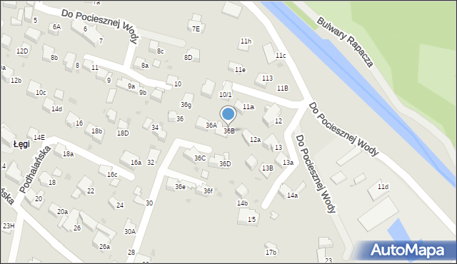 Rabka-Zdrój, Podhalańska, 36B, mapa Rabka-Zdrój