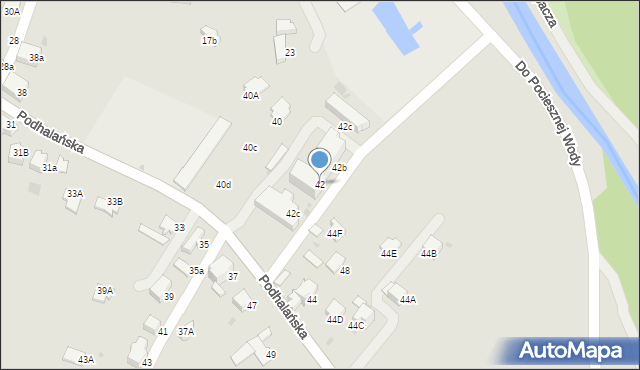 Rabka-Zdrój, Podhalańska, 42, mapa Rabka-Zdrój