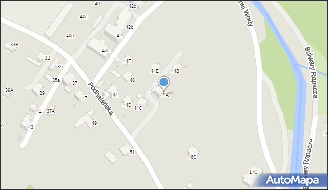 Rabka-Zdrój, Podhalańska, 44A, mapa Rabka-Zdrój