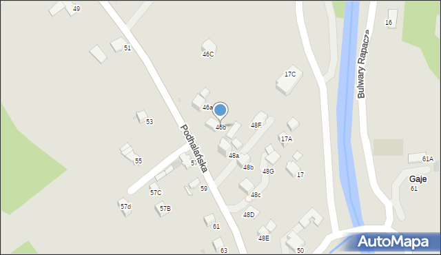 Rabka-Zdrój, Podhalańska, 46b, mapa Rabka-Zdrój