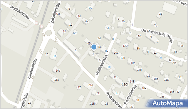 Rabka-Zdrój, Podhalańska, 4b, mapa Rabka-Zdrój