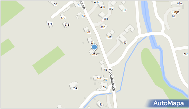Rabka-Zdrój, Podhalańska, 63a, mapa Rabka-Zdrój