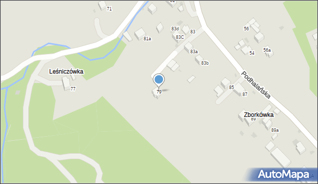 Rabka-Zdrój, Podhalańska, 79, mapa Rabka-Zdrój