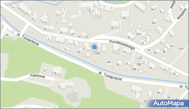 Rabka-Zdrój, Poniatowskiego, 15a, mapa Rabka-Zdrój