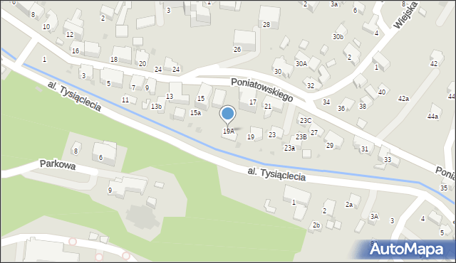 Rabka-Zdrój, Poniatowskiego, 19A, mapa Rabka-Zdrój