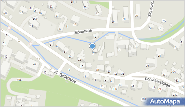 Rabka-Zdrój, Poniatowskiego, 2, mapa Rabka-Zdrój