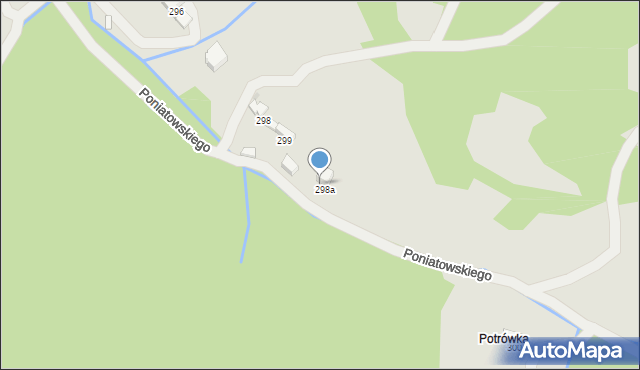 Rabka-Zdrój, Poniatowskiego, 299A, mapa Rabka-Zdrój